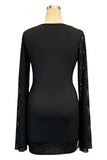 Lace Sleeve Mini Dress