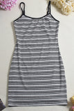 Striped Sleeveless Casual Dress