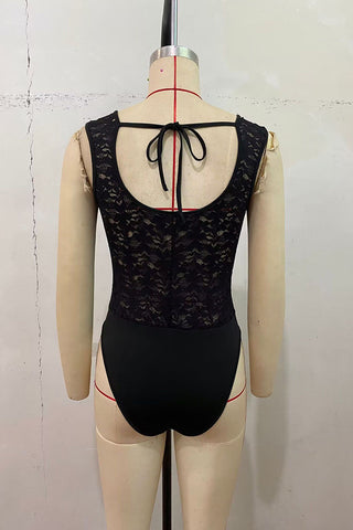 Lace Detail Sleeveless Bodysuit