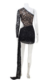 Elegant Asymmetric Lace Dress