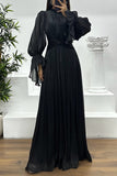 Elegant Pleated Maxi Dress