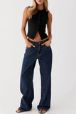 Sleeveless Button-Up Tank Top