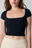 Square-Neck Fitted T-Shirt