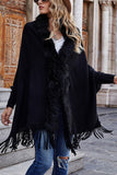 Fringed Shawl Collar Cardigan