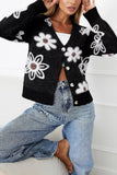 Floral Pattern Button Cardigan