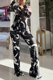 Stylish Two-Piece Animal Print Set