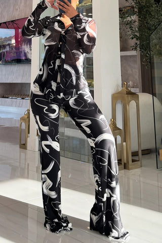 Stylish Two-Piece Animal Print Set