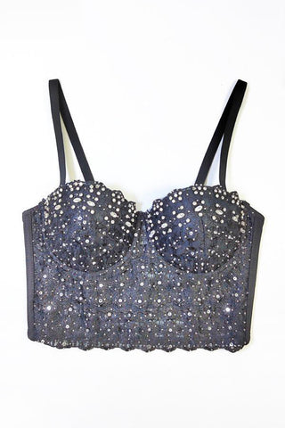 Embellished Bustier Tank Top