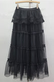 Layered Skirt with Lace Detail