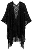 Open-Front Fringe Shrug