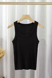 Ribbed Scoop Neck Tank Top