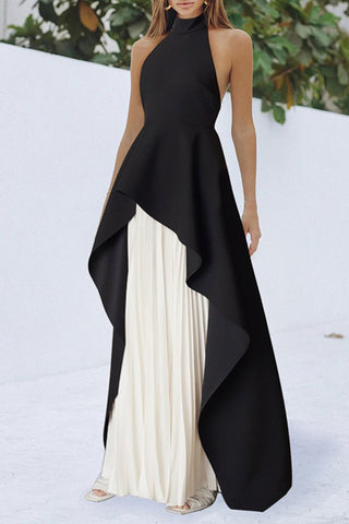 Halter Asymmetrical Skirt Set