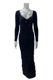 Cut-Out Long Sleeve Casual Dress