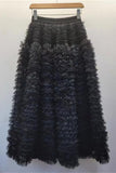 Ruffled Midi Casual Skirt