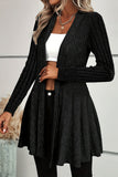 Open-Front Ribbed Cardigan