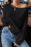 Off-Shoulder Knit Sweater