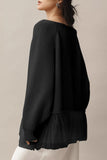 V-Neck Cardigan with Tulle Accents