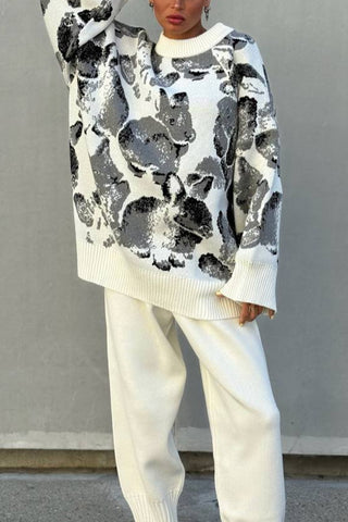 Relaxed Knit Sweater and Pants Set