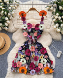 Floral Appliqué Cami Mini Dress