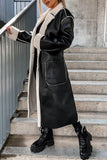 Belted Faux Shearling-Lined Coat
