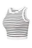 Striped Cropped Tank Top