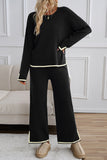 Trim-Accent Lounge Pants Set