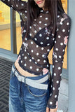 Playful Polka Dot Mesh T-Shirt