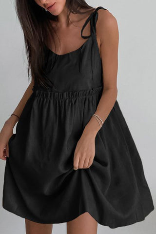 Sleeveless Tie-Strap Casual Dress