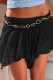 Asymmetric Hem Mini Skirt