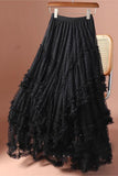 Layered Skirt with Ruffle Details
