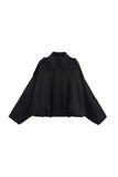 Oversized Zip-Up Jacket with Shoulder Tabs