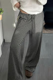 Striped Casual Drawstring Pants