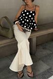 Polka Dot Peplum Camisole