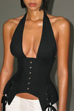 Halter Corset Tank Top