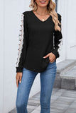 Lace Trim Long Sleeve Top