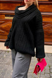 Off-Shoulder Ribbed Sweater
