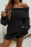 Off-Shoulder Ribbed Sweater