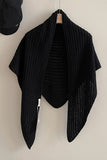 Ribbed Knit Shawl Wrap
