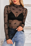Sheer Long Sleeve Blouse
