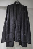 Embellished Open-Front Knit Cardigan