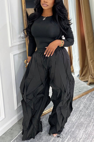 Stylish Wide-Leg Pants Set