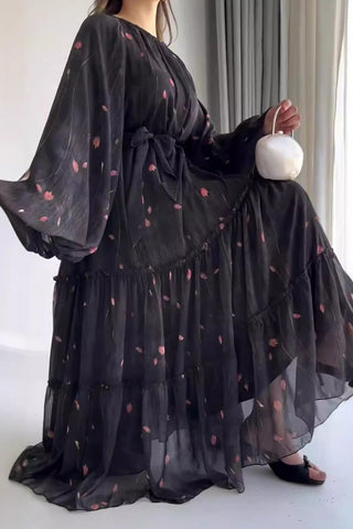 Flowing Floral Tiered Maxi Dress