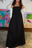 Strapless Striped Maxi Dress