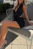 Fringe Halter Skirt Set