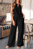 Elegant Halter Wide-Leg Pants Set