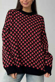Patterned Crew Neck Sweater