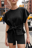 Stylish Tie-Front T-Shirt