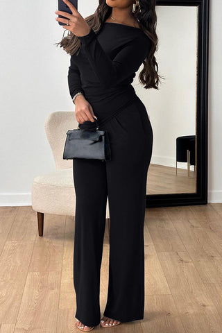 Elegant Long-Sleeve Pants Set