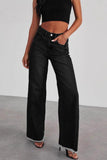 High-Waist Straight Leg Jeans