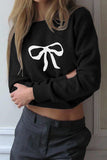 Bow-Accent Crewneck Sweater